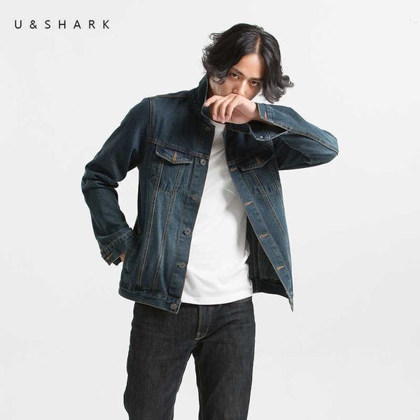 u&shark autumn vintage denim jackets coats men cotton clothing retro style jeans jacket men slim fit casual outerwear coats male 210603, Black;brown
u&shark autumn vintage denim jackets coats men cotton clothing retro style jeans jacket men slim fit casual outerwear coats male 210603, Black;brown