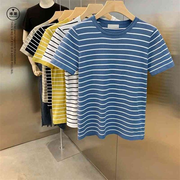 new round neck ice silk short sleeve t-shirt men's slim korean version versatile casual stripe t-shirt thin fashion, White;black
new round neck ice silk short sleeve t-shirt men's slim korean version versatile casual stripe t-shirt thin fashion, White;black