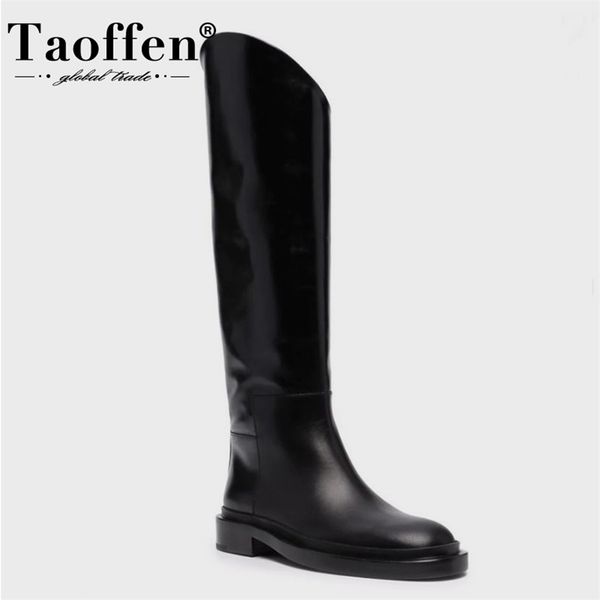 taoffen women knee high boots real leather slip on winter shoes ladies ins outdoor fashion long boots footwear size 34-42 211103, Black
taoffen women knee high boots real leather slip on winter shoes ladies ins outdoor fashion long boots footwear size 34-42 211103, Black