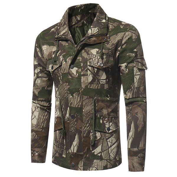 men's jungle camouflage jacket long sleeve zipper cardigan coat with multi-pockets casual slim type jackets, Black;brown
men's jungle camouflage jacket long sleeve zipper cardigan coat with multi-pockets casual slim type jackets, Black;brown