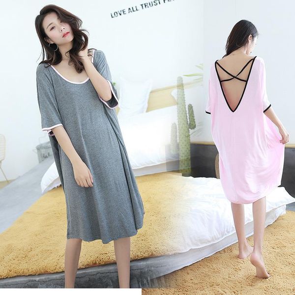 womens sleepwears plus size women sleepwear modal nightdress dresses loose dress backless woman sleeve gecelik nightwear nightgown, Black;red
womens sleepwears plus size women sleepwear modal nightdress dresses loose dress backless woman sleeve gecelik nightwear nightgown, Black;red