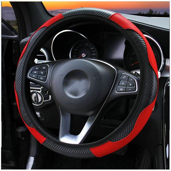 steering wheel covers car cover carbon fiber breathable anti slip pu leather universal 37-38cm decoration accessories
steering wheel covers car cover carbon fiber breathable anti slip pu leather universal 37-38cm decoration accessories
