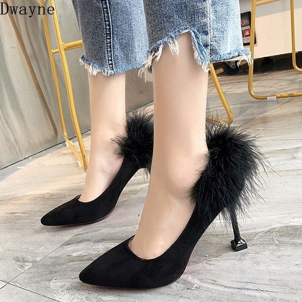 dress shoes 2021 fashion suede pointed toe shallow mouth thin heel hair single women, Black
dress shoes 2021 fashion suede pointed toe shallow mouth thin heel hair single women, Black