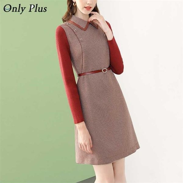 only plu red patchwork plaid dress a-line belt shirt slim vintage for winter vestidos sweater es 211220, Black;gray
only plu red patchwork plaid dress a-line belt shirt slim vintage for winter vestidos sweater es 211220, Black;gray