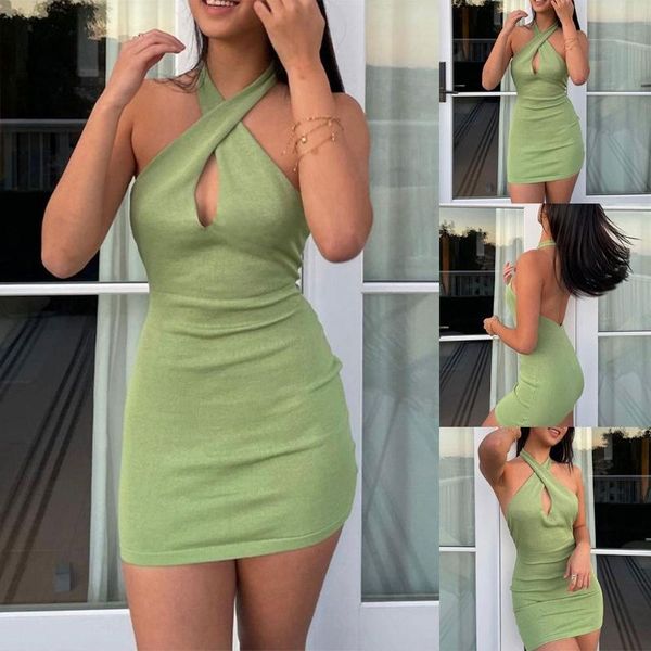 casual dresses women hollow out cross halter green bodycon mini dress off shoulder low cut backless high waist ribbed clubwear 1pc, Black;gray
casual dresses women hollow out cross halter green bodycon mini dress off shoulder low cut backless high waist ribbed clubwear 1pc, Black;gray