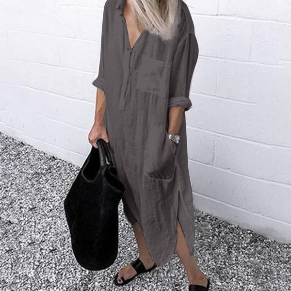 casual dresses women v-neck solid color slit pocket button shirt dress the satin halloween costume one piece ladies autumn anime vestidos, Black;gray
casual dresses women v-neck solid color slit pocket button shirt dress the satin halloween costume one piece ladies autumn anime vestidos, Black;gray