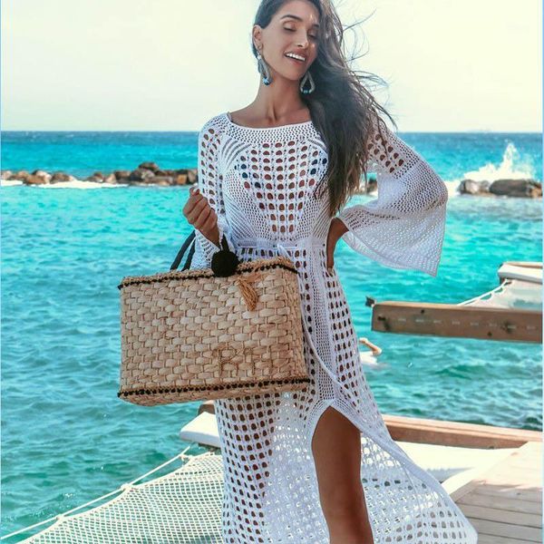 cover up bikini women swimsuit cover-up beach bathing suit wear knitting swimwear mesh dress tunic robe women's, White;black
cover up bikini women swimsuit cover-up beach bathing suit wear knitting swimwear mesh dress tunic robe women's, White;black