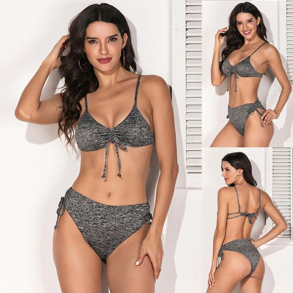 women's swimwear summer women solid push up bikini set bandage push-up unpadded bra swimsuit beach bathing suit, White;black
women's swimwear summer women solid push up bikini set bandage push-up unpadded bra swimsuit beach bathing suit, White;black
