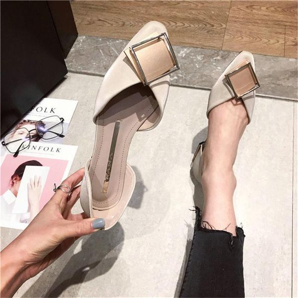 dress shoes shallow mouth single summer and autumn fashion square buckle korean version pointed work, Black
dress shoes shallow mouth single summer and autumn fashion square buckle korean version pointed work, Black
