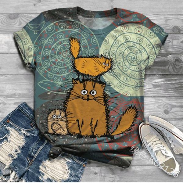 women's t-shirt wepbel slim fit ladies plus size loose tshirt fashion print women round-neck cartoon short sleeve pullover top, White
women's t-shirt wepbel slim fit ladies plus size loose tshirt fashion print women round-neck cartoon short sleeve pullover top, White