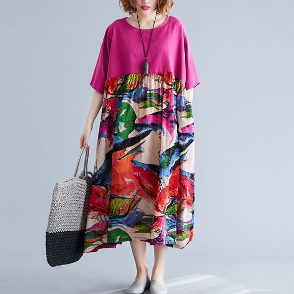 Oversized Women Cotton Linen Casual Dress New 2021 Summer Vintage Style Patchwork Color Loose Female Print Long Dress S3303, Photo color
Oversized Women Cotton Linen Casual Dress New 2021 Summer Vintage Style Patchwork Color Loose Female Print Long Dress S3303, Photo color