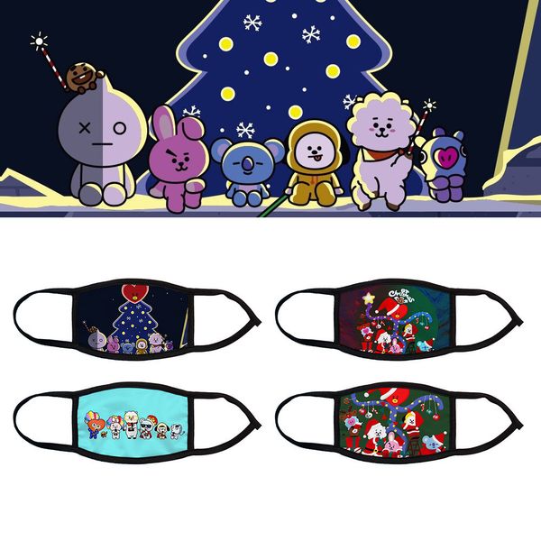 korean youth league peripheral mask 3d digital printing ice silk breathable dust men's and women's summer