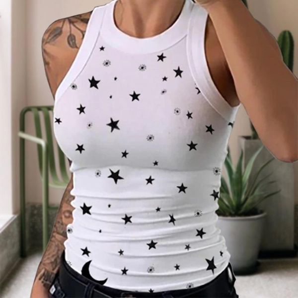 women's tanks & camis women fashion summer vest stars print sleeveless solid casual tank comfortable round neck t-shirt slim fit, White
women's tanks & camis women fashion summer vest stars print sleeveless solid casual tank comfortable round neck t-shirt slim fit, White