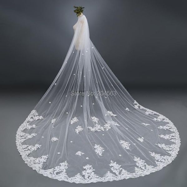 bridal veils one layer 3 meters long veil white or ivory lace wedding with comb, Black
bridal veils one layer 3 meters long veil white or ivory lace wedding with comb, Black