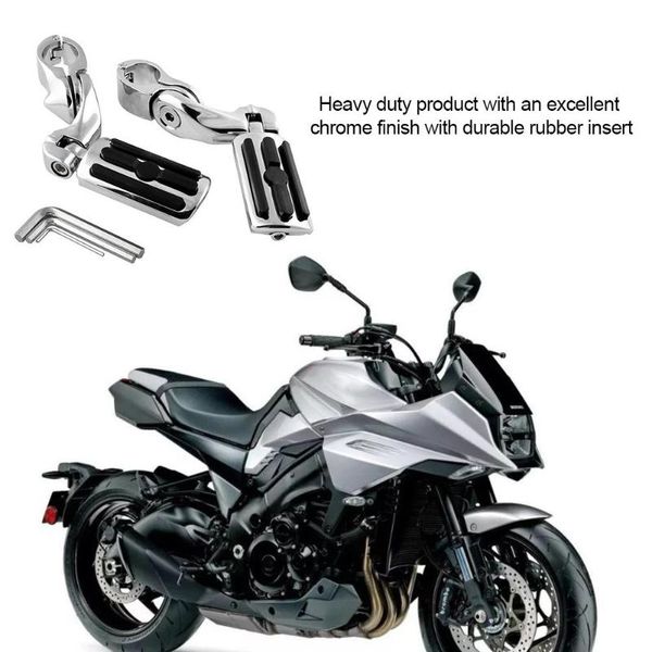 pedals 1 pair of feet and mounting clips motorcycle universal footrest for 1-1/4 1.25 inch aperture foot peg highway rest
pedals 1 pair of feet and mounting clips motorcycle universal footrest for 1-1/4 1.25 inch aperture foot peg highway rest
