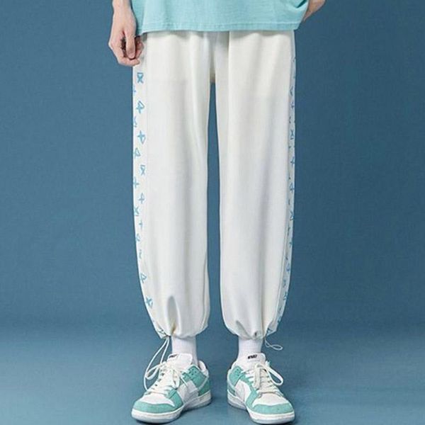 men's pants men casual wide leg spring and summer solid pattern ankle-length elastic waist loose fashion streetwear hip-hop trousers, Black
men's pants men casual wide leg spring and summer solid pattern ankle-length elastic waist loose fashion streetwear hip-hop trousers, Black