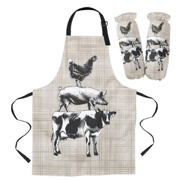 aprons daily cleaning apron set farm cow pig chicken retro chef waiter anti-oil kids cooking gardening work sleeve cover
aprons daily cleaning apron set farm cow pig chicken retro chef waiter anti-oil kids cooking gardening work sleeve cover