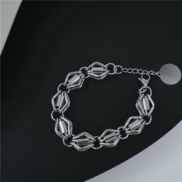 link, chain fashion metal simple hip-hop punk dark wind wild couple models bracelet, Black
link, chain fashion metal simple hip-hop punk dark wind wild couple models bracelet, Black