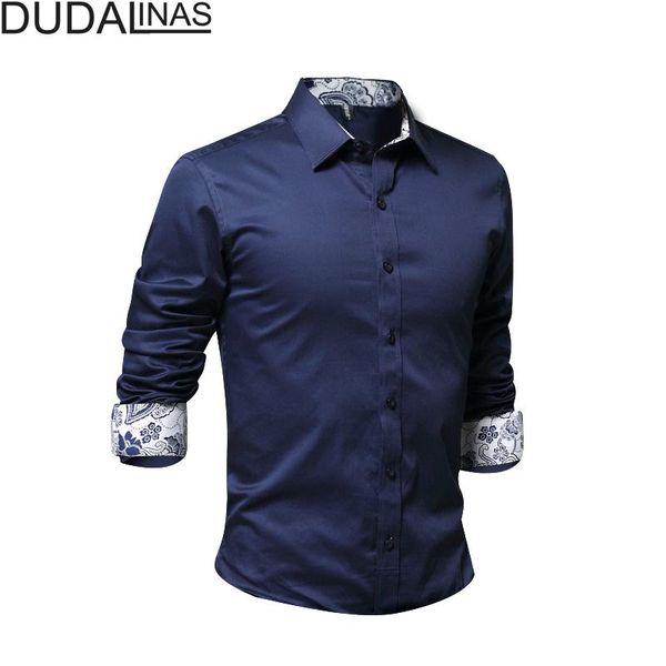 men's casual shirts dudalinas male shirt brand-clothing mens slim fit solid long sleeve for men, White;black
men's casual shirts dudalinas male shirt brand-clothing mens slim fit solid long sleeve for men, White;black