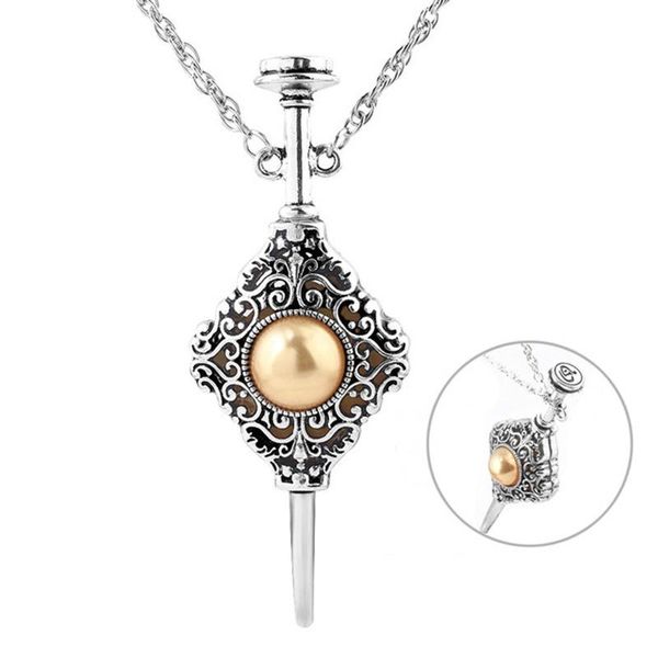 pendant necklaces fantastic beasts blood league badge gold color bead metal necklace magic school neck chain ornament cosplay jewelry gift, Silver
pendant necklaces fantastic beasts blood league badge gold color bead metal necklace magic school neck chain ornament cosplay jewelry gift, Silver