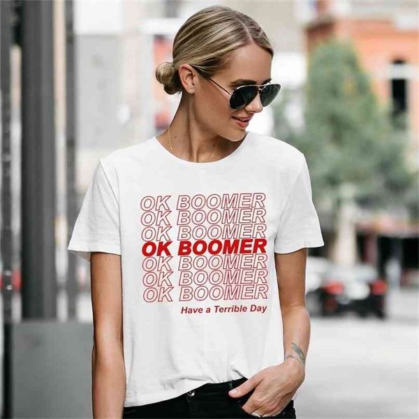 ok boomer have a terrible day red letter funny quotes printed t shirt women short sleeve cotton street style tee 210512, White
ok boomer have a terrible day red letter funny quotes printed t shirt women short sleeve cotton street style tee 210512, White