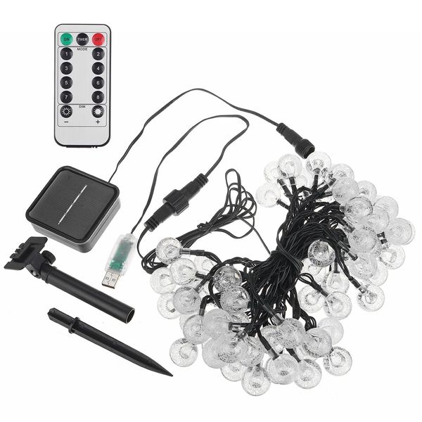 solar powered 60 leds string light garden yard patio decor lamp waterproof - white
solar powered 60 leds string light garden yard patio decor lamp waterproof - white