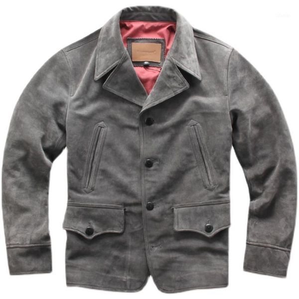 men's leather & faux 2021 grey genuine jacket men casual style plus size 4xl real natural cow suede autumn slim fit pea coat, Black
men's leather & faux 2021 grey genuine jacket men casual style plus size 4xl real natural cow suede autumn slim fit pea coat, Black