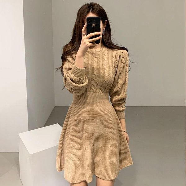 french medium length knitting dress, autumn and winter leisure retro temperament goddess long sleeve sweater dress casual dresses, Black;gray
french medium length knitting dress, autumn and winter leisure retro temperament goddess long sleeve sweater dress casual dresses, Black;gray
