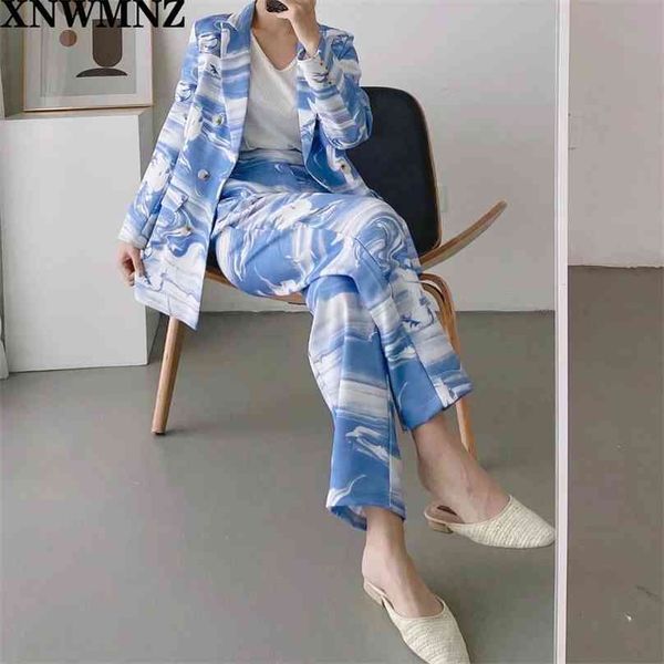 women blazer with double breasted striped print long sleeve oversize outwear coat femme autumn casaul blue 210520, White
women blazer with double breasted striped print long sleeve oversize outwear coat femme autumn casaul blue 210520, White