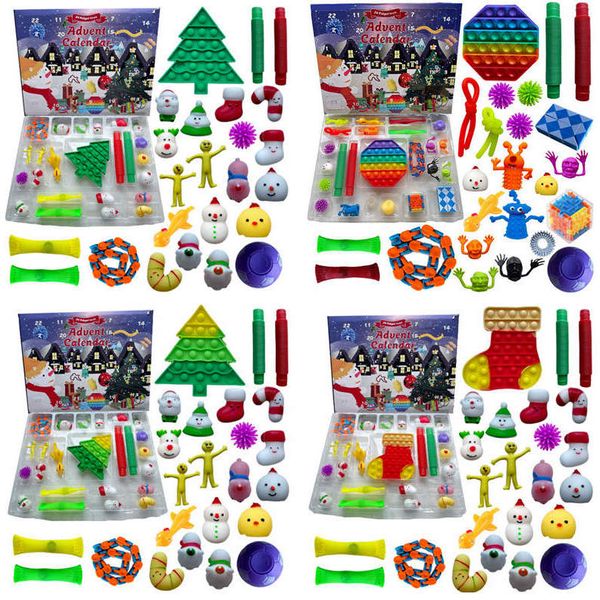 24pcs set christmas fidget toy xmas countdown calendar blind boxes sensory pack advent calendar christmas box zza, Silver
24pcs set christmas fidget toy xmas countdown calendar blind boxes sensory pack advent calendar christmas box zza, Silver