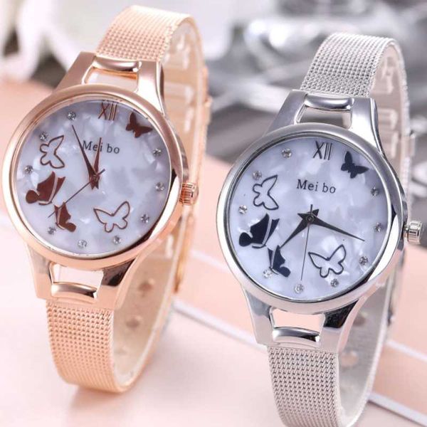 wristwatches 2021 selling fashion watch women butterfly watches ladies golden silicone band quartz clocks kol saati, Slivery;brown
wristwatches 2021 selling fashion watch women butterfly watches ladies golden silicone band quartz clocks kol saati, Slivery;brown