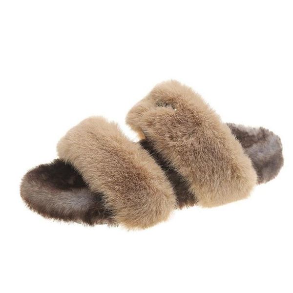 slippers thick sole furry slides for women faux fur fluffy flip flops plush house non-slip flat female home shoes, Black
slippers thick sole furry slides for women faux fur fluffy flip flops plush house non-slip flat female home shoes, Black