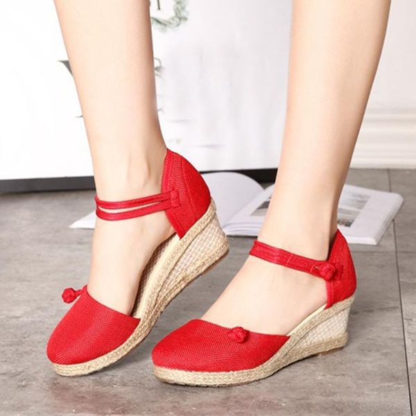 dress shoes women ladies retro linen canvas wedge round toe casual sandals singles zomer schoenen dames chaussures femme ete 2021, Black
dress shoes women ladies retro linen canvas wedge round toe casual sandals singles zomer schoenen dames chaussures femme ete 2021, Black