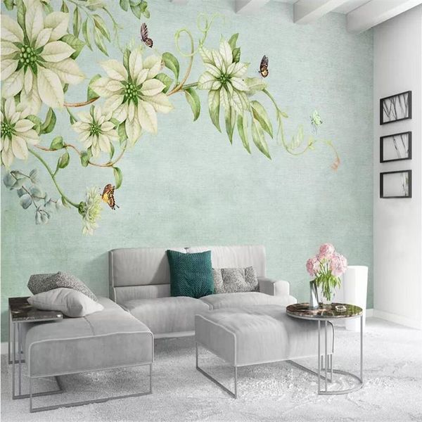 wallpapers modern minimalist hand-painted vintage flower plant tv background wall custom wallpaper mural decoration
wallpapers modern minimalist hand-painted vintage flower plant tv background wall custom wallpaper mural decoration
