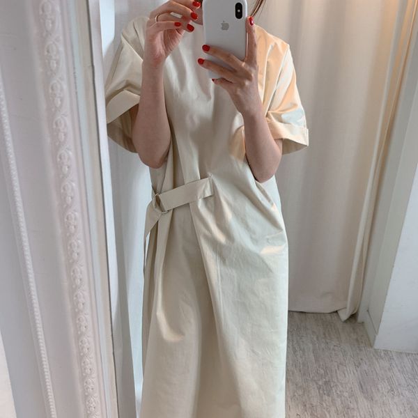 simple casual ladies robe summer women vintage loose high waist thin elegant designed side lace-up maxi dresses 210510, Black;gray
simple casual ladies robe summer women vintage loose high waist thin elegant designed side lace-up maxi dresses 210510, Black;gray