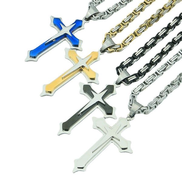 stainls steel cross pendant three-layer cross network model, including 5mm manual chain, White
stainls steel cross pendant three-layer cross network model, including 5mm manual chain, White