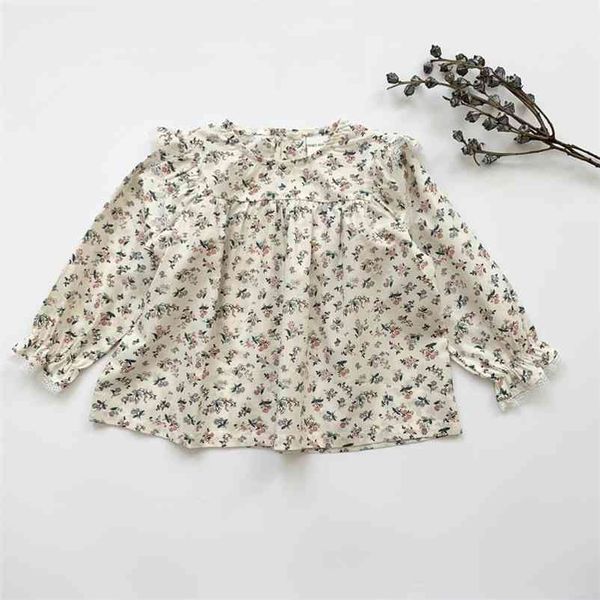 baby girls blouse floral printed cotton long sleeve ruffles turn down collar design sweet toddler clother 210521, White;black
baby girls blouse floral printed cotton long sleeve ruffles turn down collar design sweet toddler clother 210521, White;black