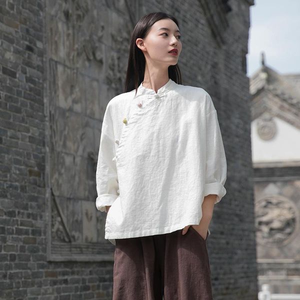 ethnic clothing 2021 early autumn linen retro chinese blouse ladies disc button stand collar simple style traditional women, Red
ethnic clothing 2021 early autumn linen retro chinese blouse ladies disc button stand collar simple style traditional women, Red