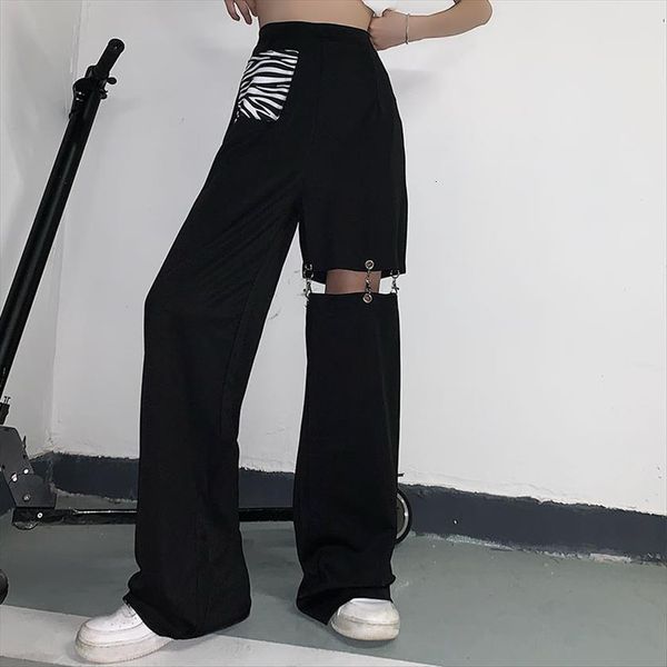 vintage baggy high waist harajuku women pant trouser femme black straight casual versatile sense of design streetwear, Black;white
vintage baggy high waist harajuku women pant trouser femme black straight casual versatile sense of design streetwear, Black;white