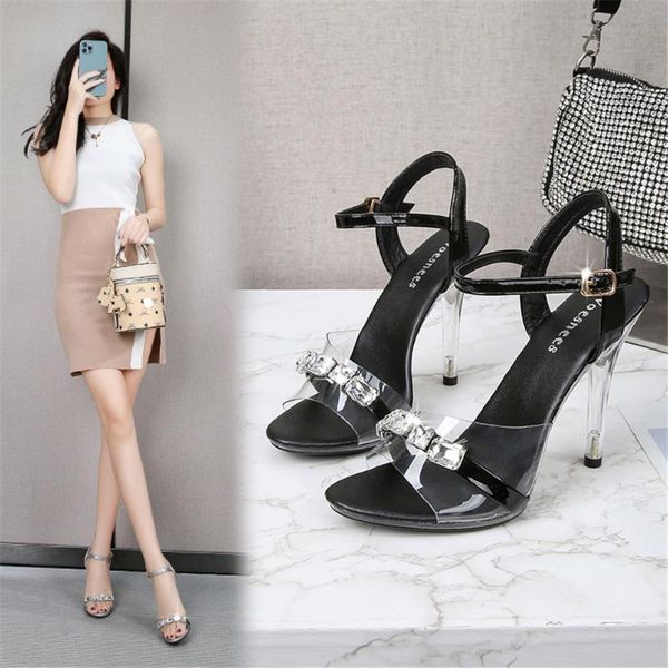 women 11cm high heels waterproof sandal female fashion model t station catwalk crystal transparent candy colors shoes 34-43 dress, Black
women 11cm high heels waterproof sandal female fashion model t station catwalk crystal transparent candy colors shoes 34-43 dress, Black