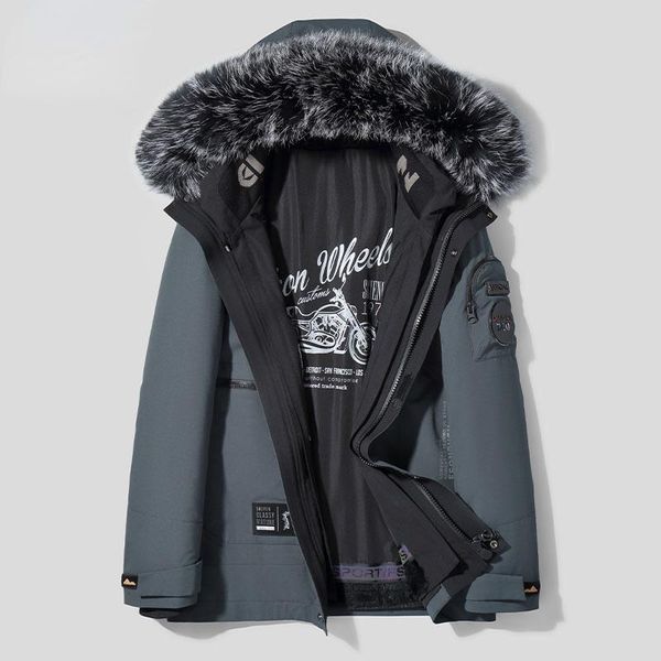 men's leather & faux winter hooded big fur collar male jacket autumn 2021 casual warm thick real liner parkas men abrigo hombre g, Black
men's leather & faux winter hooded big fur collar male jacket autumn 2021 casual warm thick real liner parkas men abrigo hombre g, Black