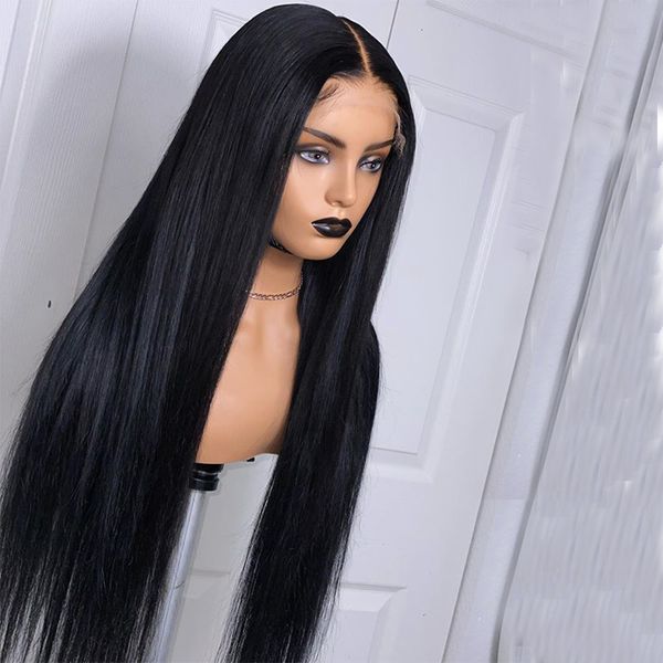 glueless black silky straight synthetic lace front wig for women with baby hair synthetic hair natural hairline daily 26inches
glueless black silky straight synthetic lace front wig for women with baby hair synthetic hair natural hairline daily 26inches