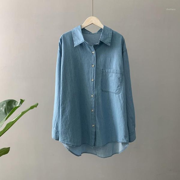 women's blouses & shirts 2021 women autumn denim turn down collar and boyfriend style loose shirt jacket cotton, White
women's blouses & shirts 2021 women autumn denim turn down collar and boyfriend style loose shirt jacket cotton, White