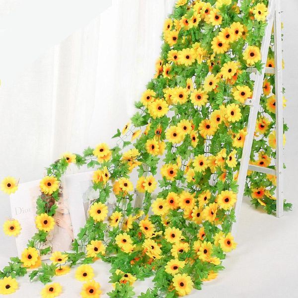 decorative flowers & wreaths 230cm artificial silk flower sunflower ivy vine plastic home decoration summer chain hanging leaves
decorative flowers & wreaths 230cm artificial silk flower sunflower ivy vine plastic home decoration summer chain hanging leaves