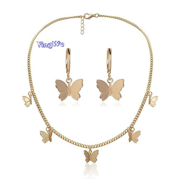 earrings & necklace butterfly set adjustable chain choker collares pendant hoop jewelry for women girls, Silver
earrings & necklace butterfly set adjustable chain choker collares pendant hoop jewelry for women girls, Silver