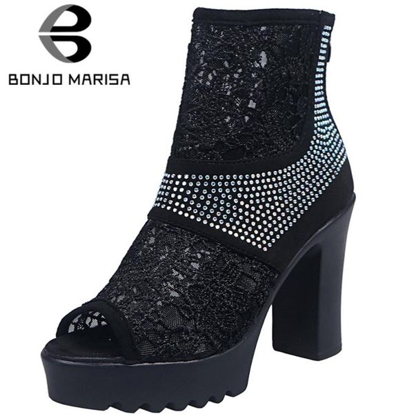 female open toe platform zipper rhinestone high heels lace summer women sandals solid, Black
female open toe platform zipper rhinestone high heels lace summer women sandals solid, Black