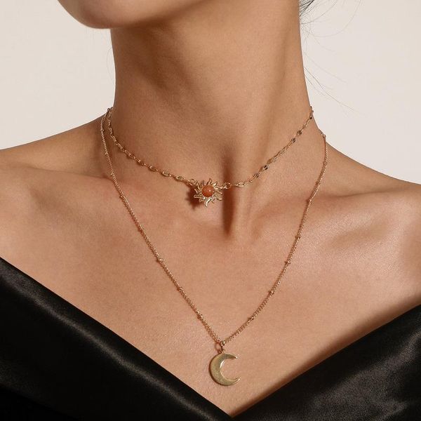 chains multilayer necklace woman moon necklaces women fashion sun pendant girl party jewelry trendy elegant gold color alloy naszyjnik, Silver
chains multilayer necklace woman moon necklaces women fashion sun pendant girl party jewelry trendy elegant gold color alloy naszyjnik, Silver