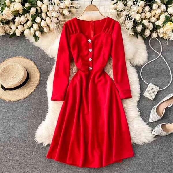 lady red a-line dress women fashion autumn and winter square neck long sleeve slim fitting solid color vestidos q650 210527, Black;gray
lady red a-line dress women fashion autumn and winter square neck long sleeve slim fitting solid color vestidos q650 210527, Black;gray
