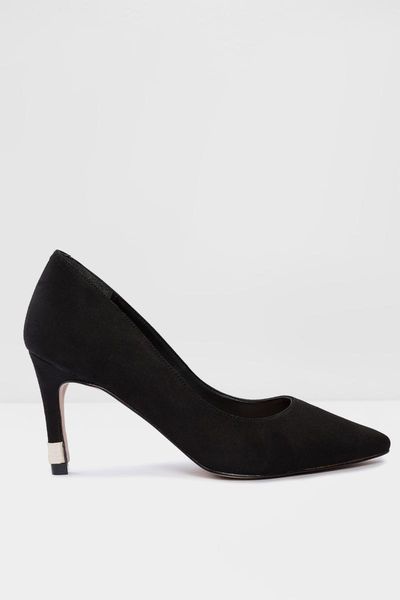 fabric black women 's classic high-heeled shoes 108592 dress