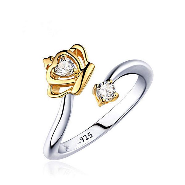 fashion silver color ring shiny crystal crown open rings for women wedding party finger jewelry girl gift cluster, Golden;silver
fashion silver color ring shiny crystal crown open rings for women wedding party finger jewelry girl gift cluster, Golden;silver